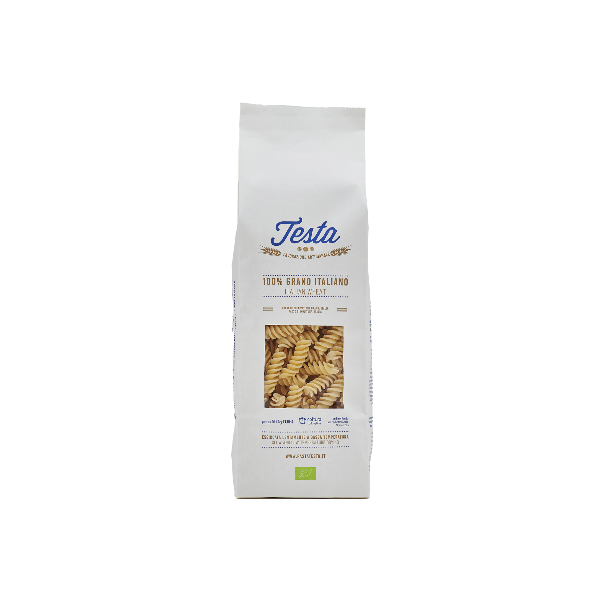 Fusilli bio 500gr. pasta biologica con grano italiano Pasta Testa